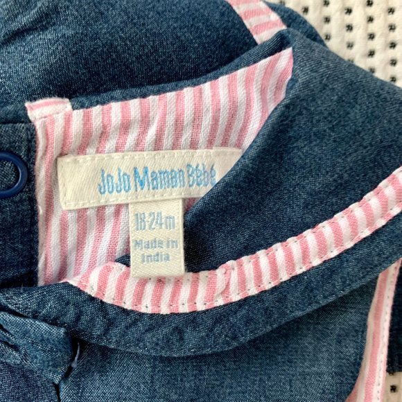 Jojo Maman Bébé Chambray Jumpsuit | 18-24 - Picture 9 of 10